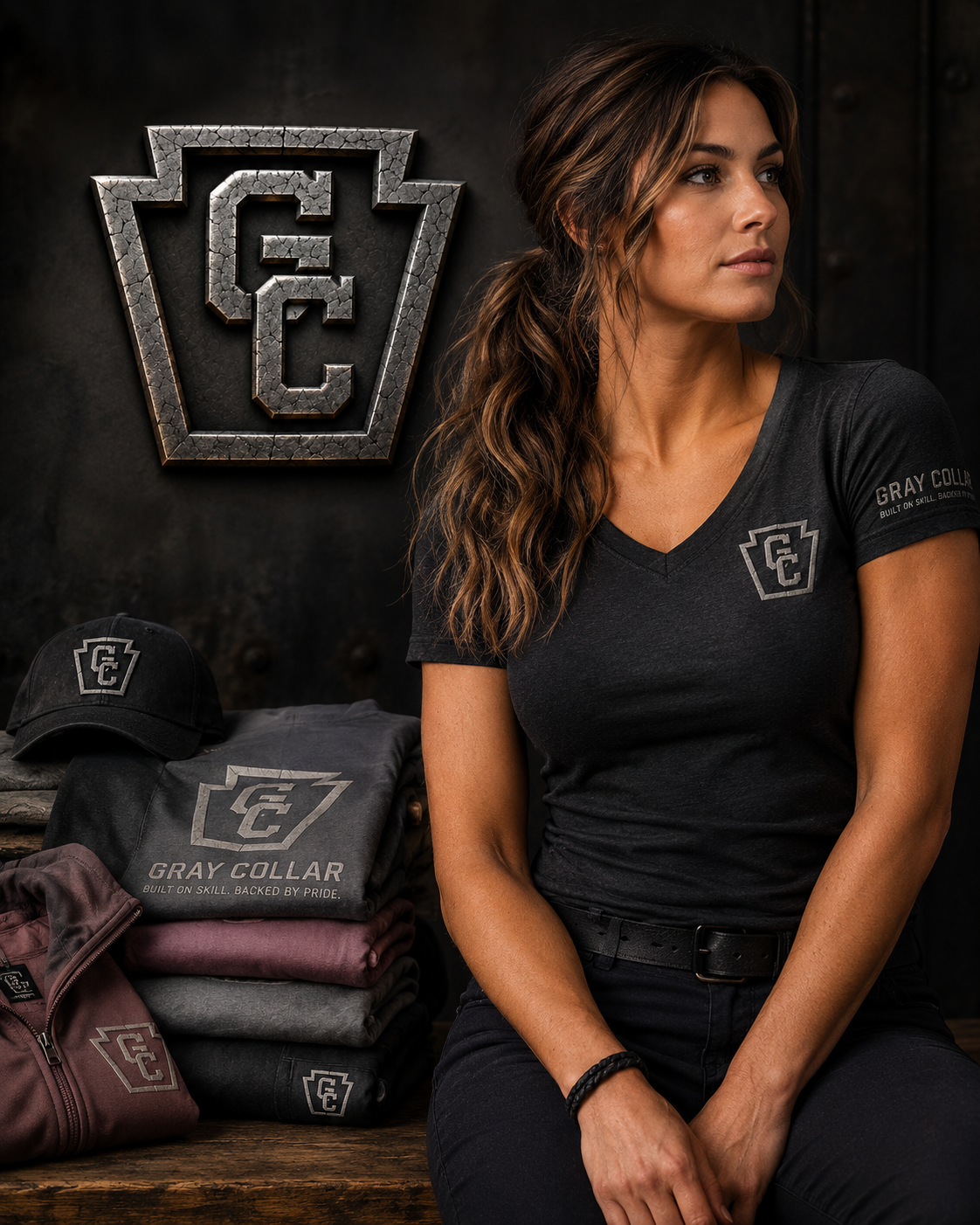 Women's Gray Collar apparel category